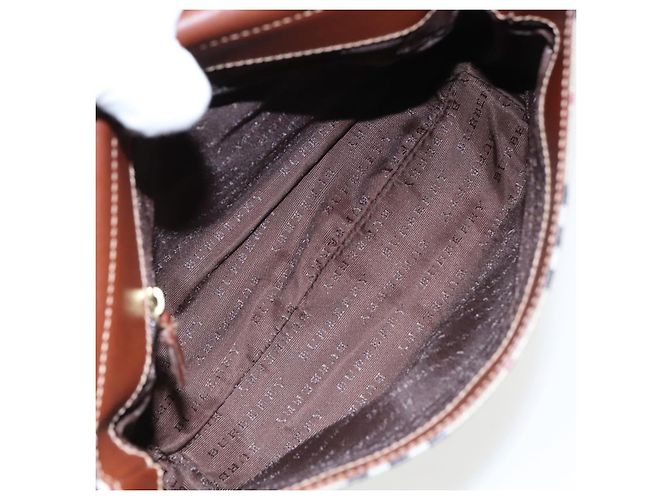 Borsa a spalla Burberry Nova Check in pelle PVC beige Auth ac3276 - vista 11