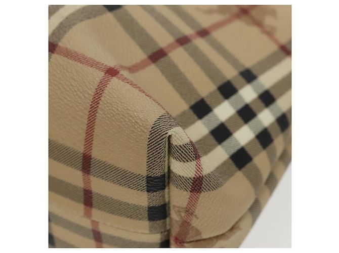 Borsa a spalla Burberry Nova Check in pelle PVC beige Auth ac3276 - vista 16