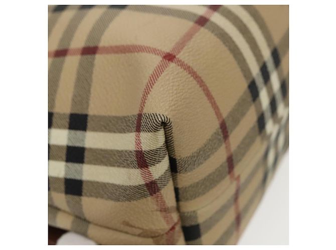 Borsa a spalla Burberry Nova Check in pelle PVC beige Auth ac3276 - vista 17