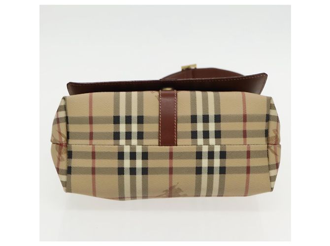 Borsa a spalla Burberry Nova Check in pelle PVC beige Auth ac3276 - vista 5