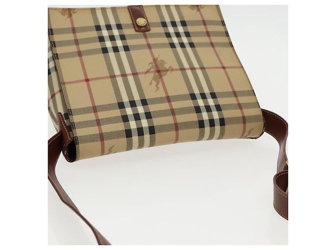 Borsa a spalla Burberry Nova Check in pelle PVC beige Auth ac3276 - vista 6