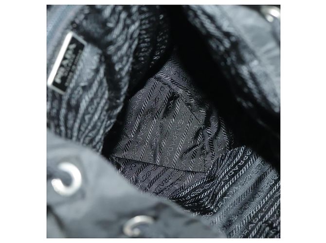 PRADA Rucksack aus schwarzem Nylon mit silberner Authentizität ep6168 - Ansicht 11