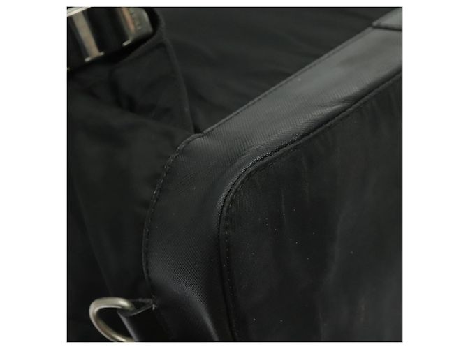 PRADA Rucksack aus schwarzem Nylon mit silberner Authentizität ep6168 - Ansicht 17