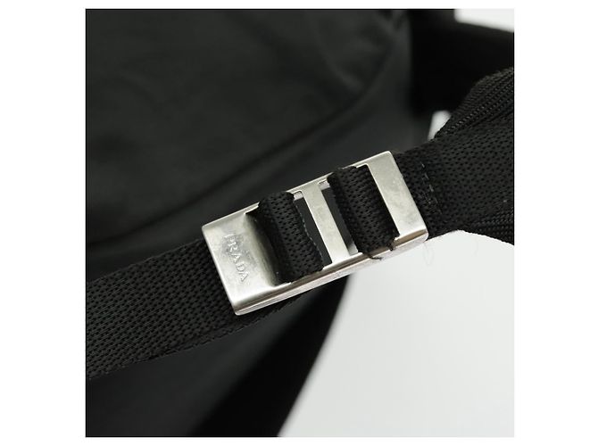 PRADA Rucksack aus schwarzem Nylon mit silberner Authentizität ep6168 - Ansicht 19