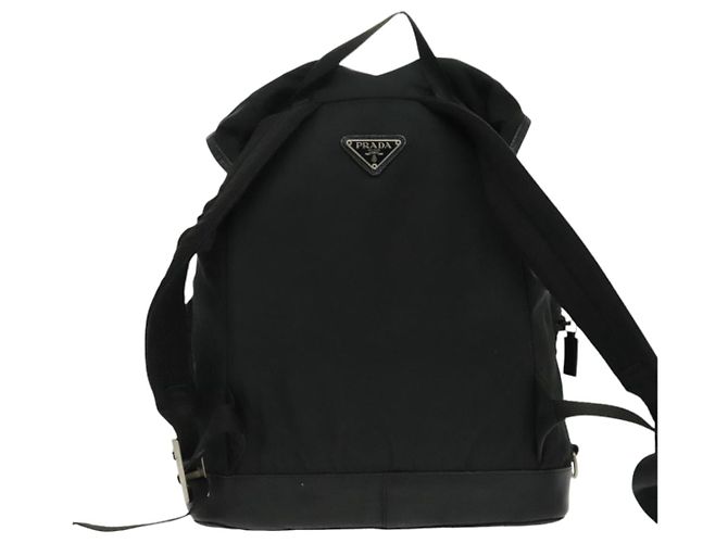 PRADA Rucksack aus schwarzem Nylon mit silberner Authentizität ep6168 - Ansicht 2