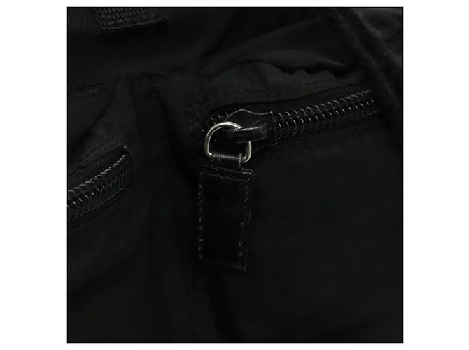 PRADA Rucksack aus schwarzem Nylon mit silberner Authentizität ep6168 - Ansicht 22