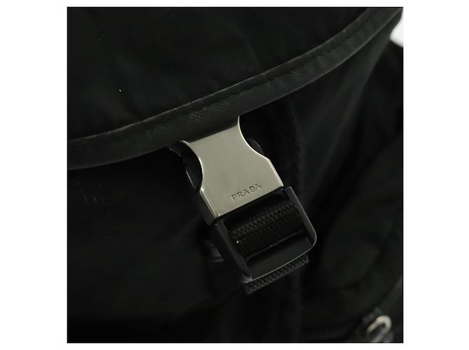 PRADA Rucksack aus schwarzem Nylon mit silberner Authentizität ep6168 - Ansicht 24