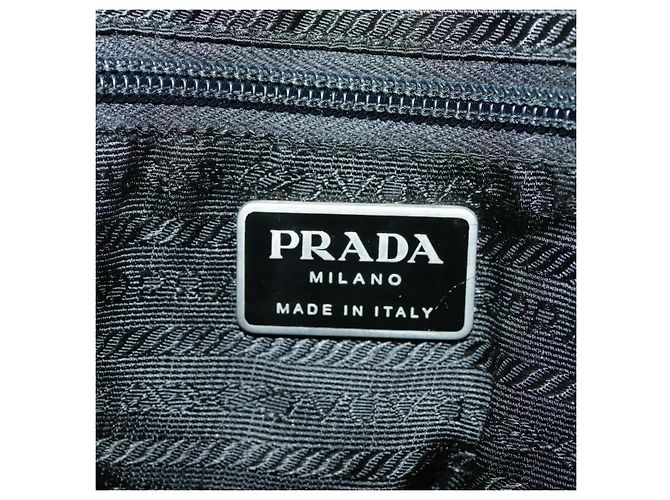 PRADA Rucksack aus schwarzem Nylon mit silberner Authentizität ep6168 - Ansicht 26