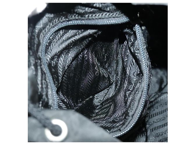 PRADA Rucksack aus schwarzem Nylon mit silberner Authentizität ep6168 - Ansicht 30
