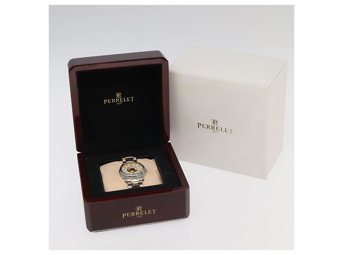 PERRELET Uhren Edelstahl Silber Gold Rot 1220 Auth am6930 Golden - Ansicht 12