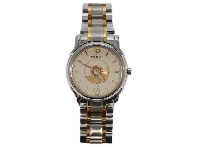 PERRELET Uhren Edelstahl Silber Gold Rot 1220 Auth am6930 Golden - Ansicht 13