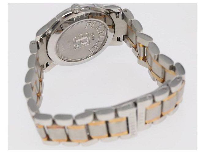 PERRELET Uhren Edelstahl Silber Gold Rot 1220 Auth am6930 Golden - Ansicht 14