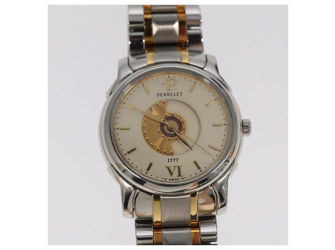 PERRELET Uhren Edelstahl Silber Gold Rot 1220 Auth am6930 Golden - Ansicht 8