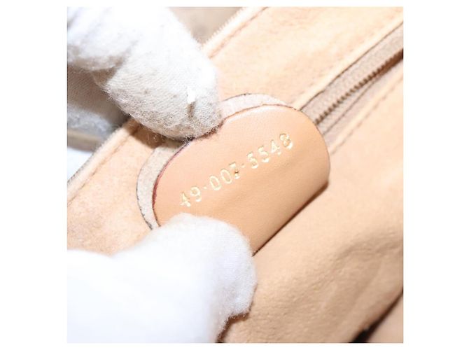 Gucci Borsa a spalla Micro GG Supreme in PVC beige e oro 49 007 5548 Auth th5401 D'oro - vista 12