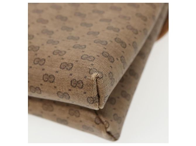 Gucci Borsa a spalla Micro GG Supreme in PVC beige e oro 49 007 5548 Auth th5401 D'oro - vista 15