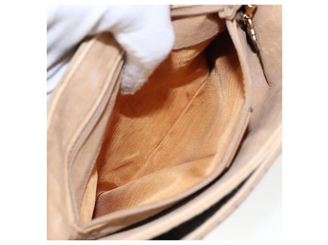 Gucci Borsa a spalla Micro GG Supreme in PVC beige e oro 49 007 5548 Auth th5401 D'oro - vista 21