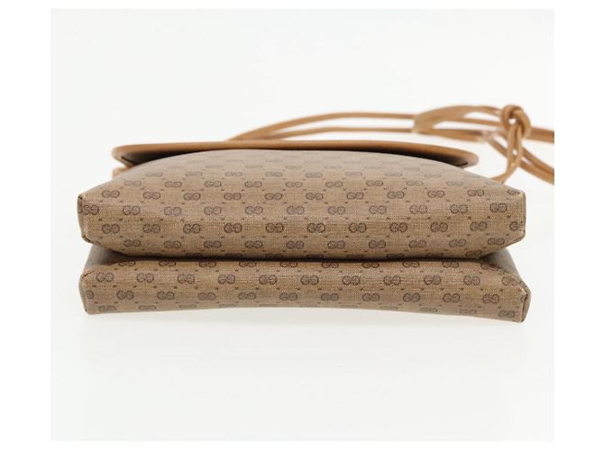 Gucci Borsa a spalla Micro GG Supreme in PVC beige e oro 49 007 5548 Auth th5401 D'oro - vista 5