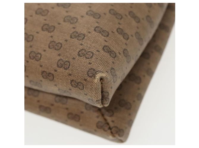 Gucci Borsa a spalla Micro GG Supreme in PVC beige e oro 49 007 5548 Auth th5401 D'oro - vista 9