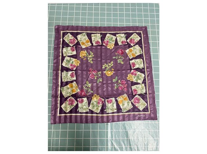 Foulard in seta Burberry viola Porpora - vista 2