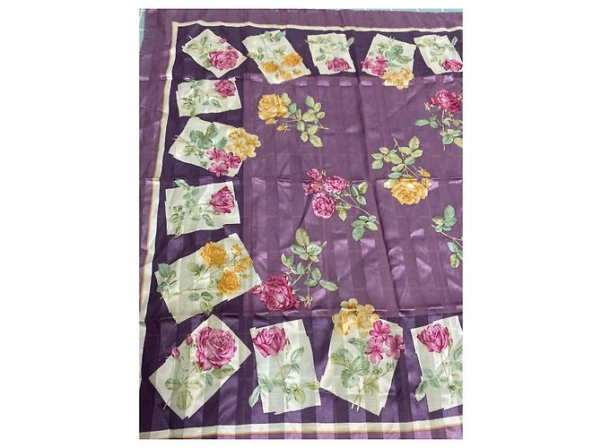 Foulard in seta Burberry viola Porpora - vista 4
