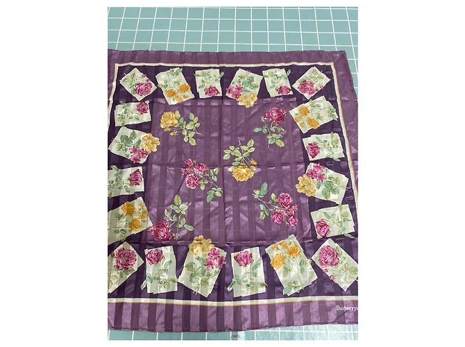 Foulard in seta Burberry viola Porpora - vista 5