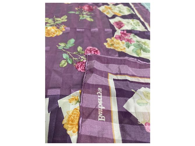 Foulard in seta Burberry viola Porpora - vista 6