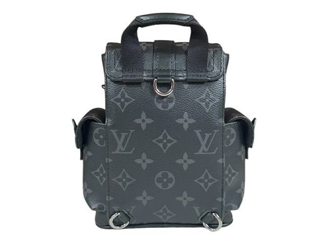 Twist Sac à épaule Nano Christopher Monogram Eclipse de Louis Vuitton Noir - vue 3