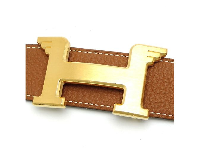 Hermès Cintura da uomo Hermes Constance H Pegasus D inciso Marrone Nero D'oro - vista 4