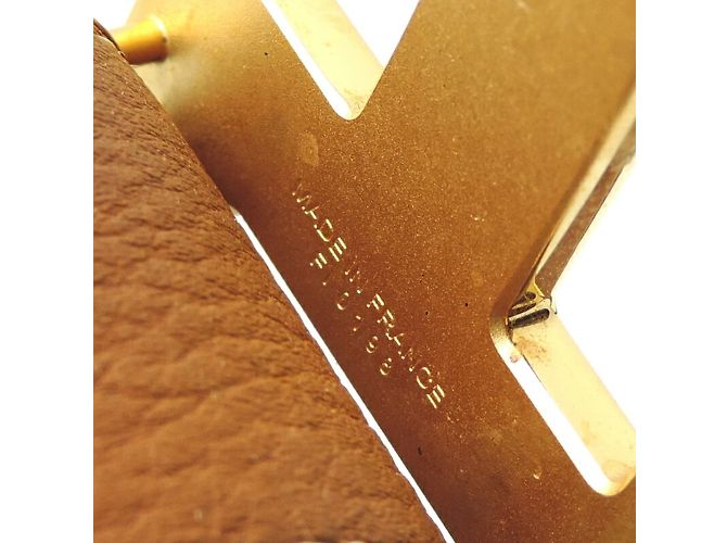Hermès Cintura da uomo Hermes Constance H Pegasus D inciso Marrone Nero D'oro - vista 5