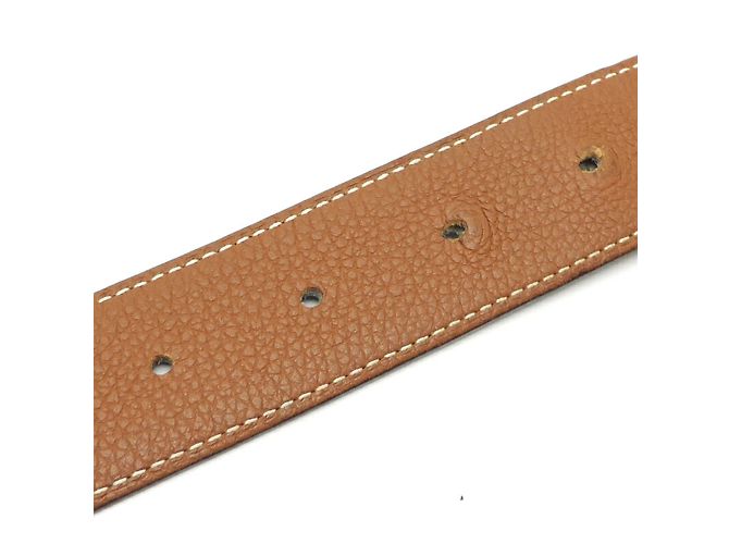 Hermès Cintura da uomo Hermes Constance H Pegasus D inciso Marrone Nero D'oro - vista 7