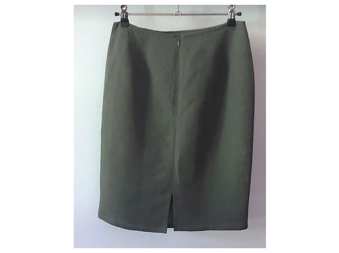 Autre Marque Falda lápiz de ramio gris oscuro talla 34 - vista 4