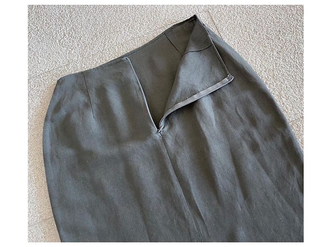 Autre Marque Falda lápiz de ramio gris oscuro talla 34 - vista 7