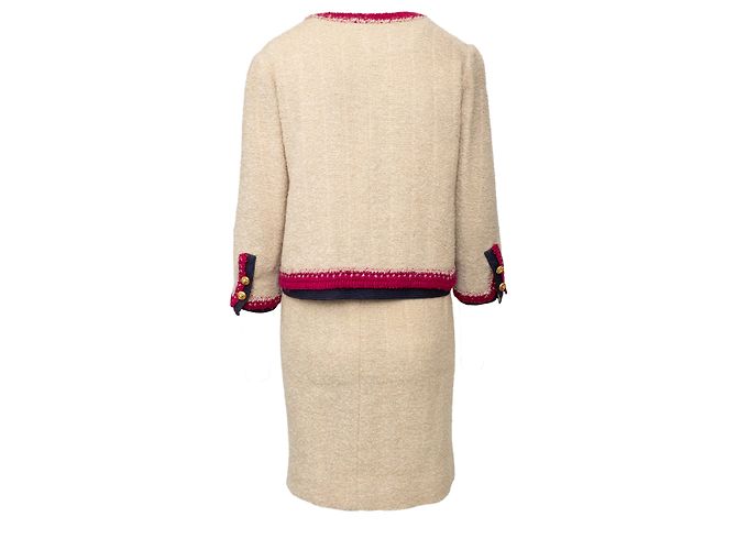 Gabrielle Set Haute Couture Vintage Chanel Bianco sporco - vista 3