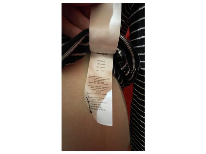 Des Petits Hauts Gilet Gestreift Baumwolle Marineblau Weiß - Ansicht 7
