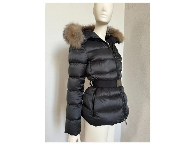 Moncler Angers Giubbotto Fur Parka Larga Gris Oscuro Gris antracita - vista 10