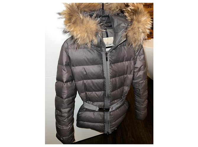 Moncler Angers Giubbotto Fur Parka Larga Gris Oscuro Gris antracita - vista 11