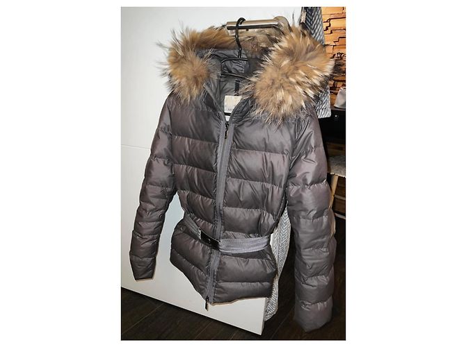 Moncler Angers Giubbotto Fur Parka Larga Gris Oscuro Gris antracita - vista 13