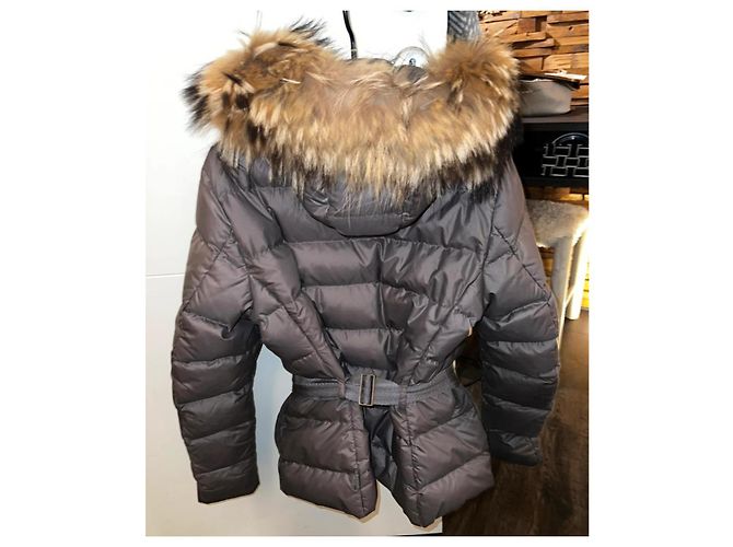 Moncler Angers Giubbotto Fur Parka Larga Gris Oscuro Gris antracita - vista 14