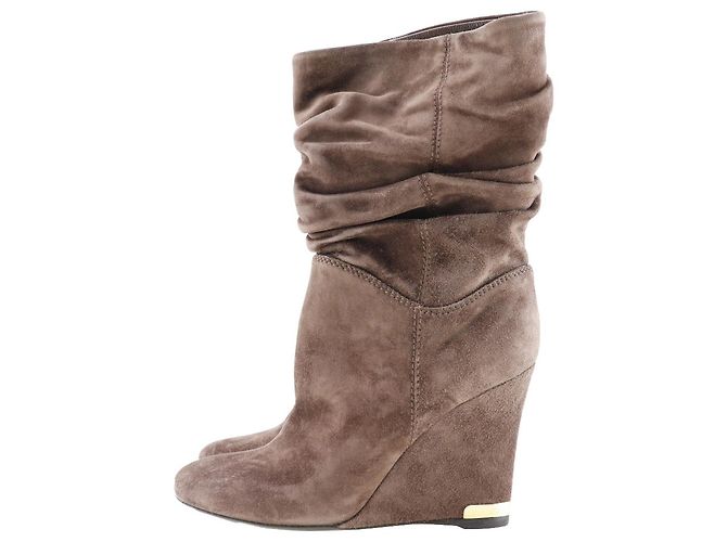 Botines de ante Louis Vuitton Castaño - vista 2