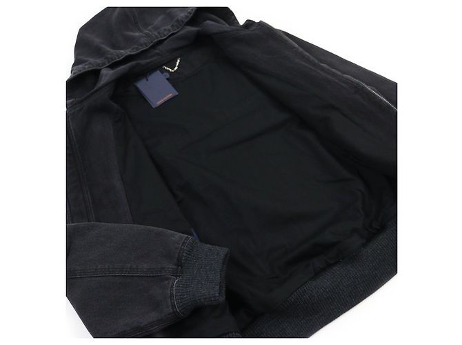 Chaqueta de sudadera de denim Louis Vuitton negra Negro - vista 4