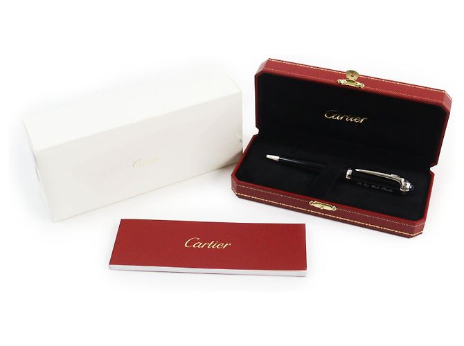 Penna a sfera Cartier Twist Nera Argento - vista 2