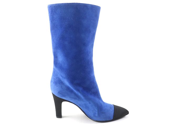Botas cortas de satén y ante Gabrielle Coco G33119 de Chanel - vista 5