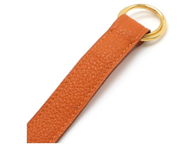 Hermès Hermes Leder Doppelringgürtel Orange - Ansicht 4