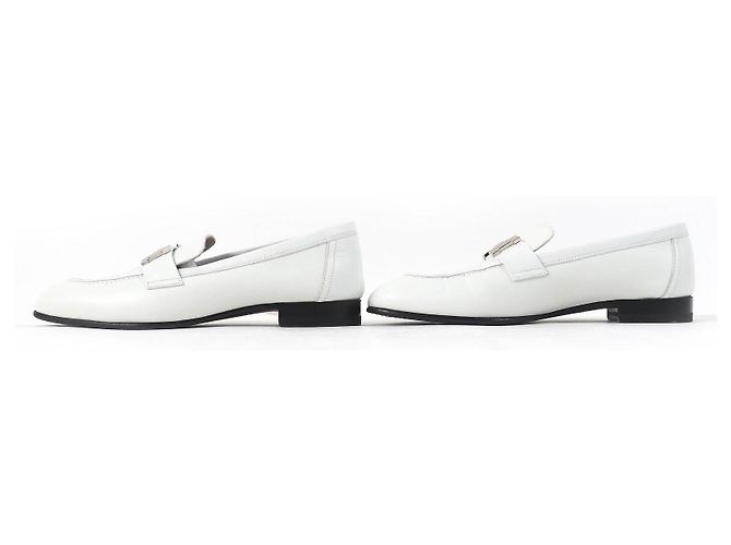 Hermès Hermes Constance H Leather Moccasins White 36 - view 2