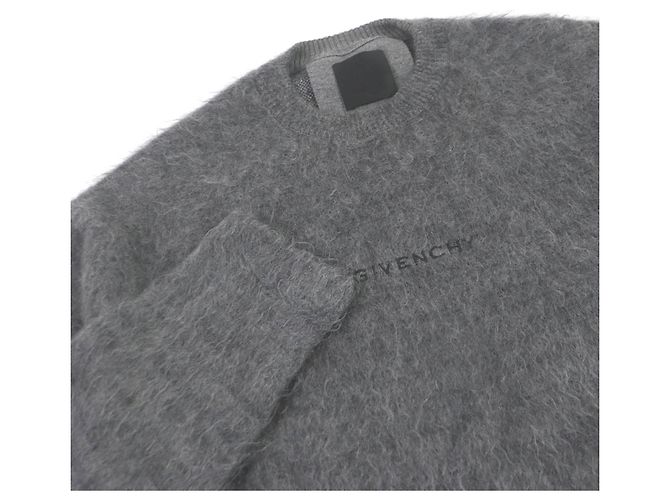 Suéter de lã de mohair com motivo de cachorro Givenchy cinza S Marrom - vista 2