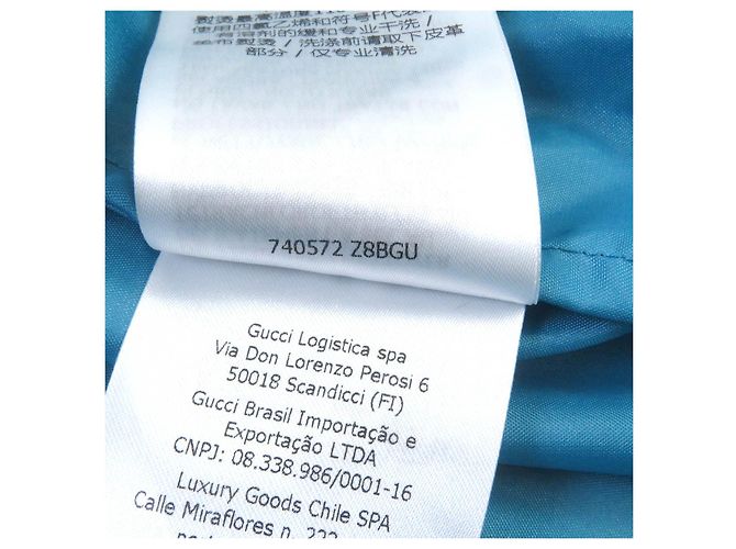 Parka de montaña con capucha de nylon Gucci azul 42 - vista 3
