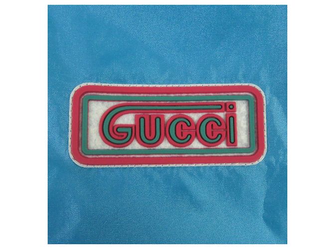 Parka de montaña con capucha de nylon Gucci azul 42 - vista 6