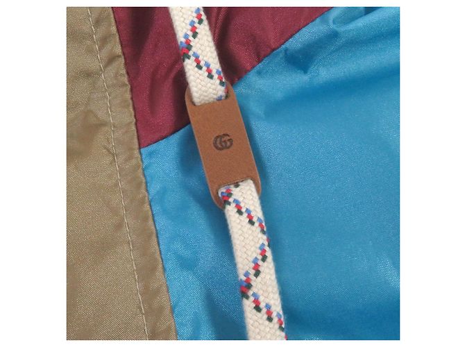 Parka de montaña con capucha de nylon Gucci azul 42 - vista 7