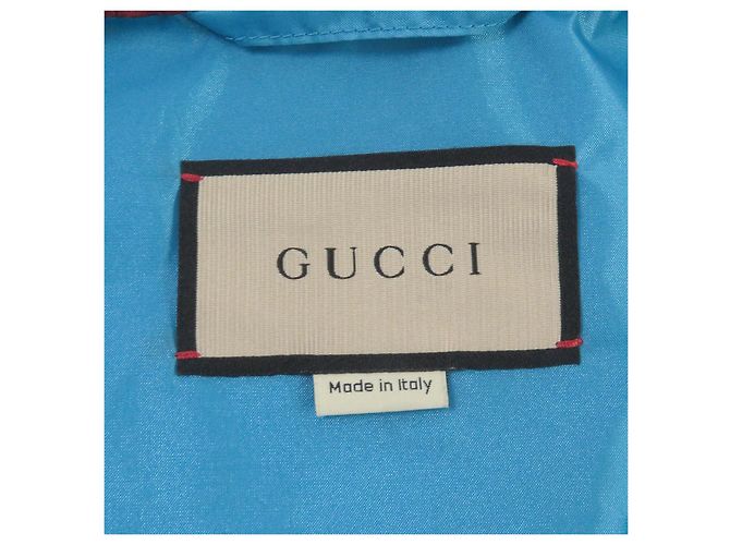 Parka de montaña con capucha de nylon Gucci azul 42 - vista 8