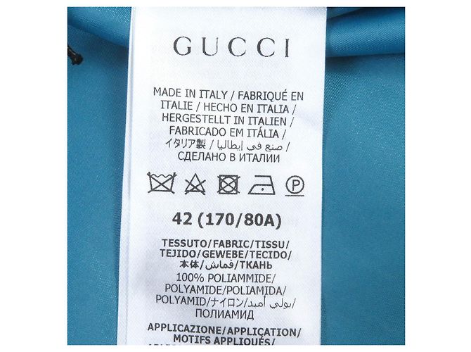 Parka de montaña con capucha de nylon Gucci azul 42 - vista 9